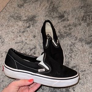 Black&White Slip On Vans Size 8 Women